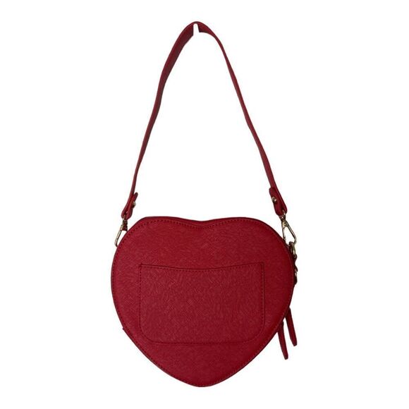 CGYGP Heart Purse Vegan Leather Shoulder Handbag With Wrist Strap - Picture 4 of 10